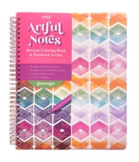 Ooly Artful Notes Reverse Coloring Book &amp; Notebook in One