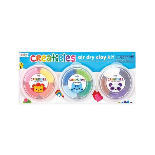 Ooly Creatibles DIY Air Dry Clay Kit - 3 Pack