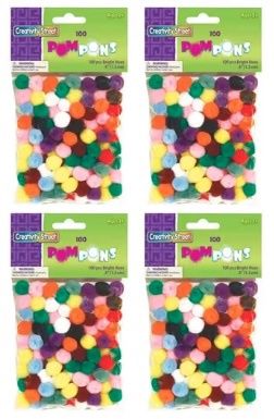 Creativity Street Bright Hues Pom Pons - 100 Pieces