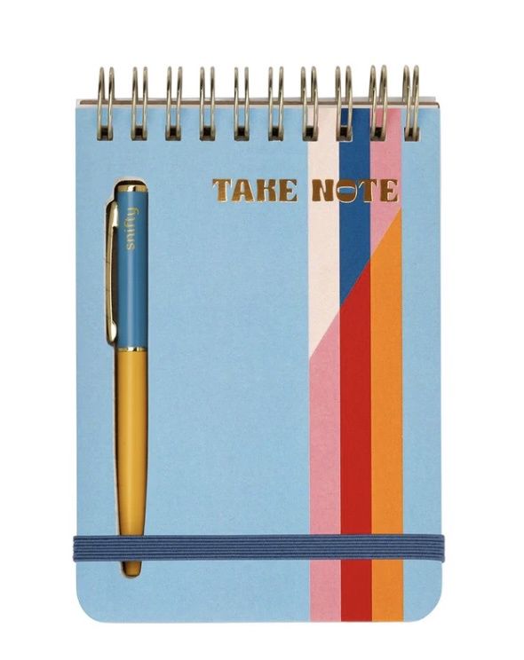 Snifty Take Note Mini Notebook and Pen, Color: Light Blue