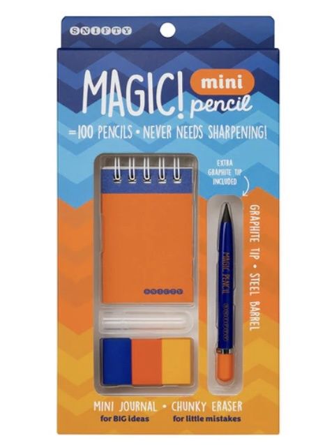 Snifty Magic! Mini Pencil with Journal and Eraser, Color: Blue/Orange