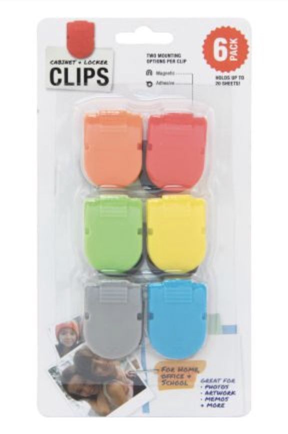 Cabinet &amp; Locker Clips - 6 Pack