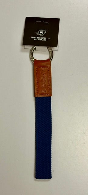 Fleming Key Strap - Navy with Embossed Breck