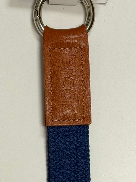 Fleming Key Strap - Navy with Embossed Breck