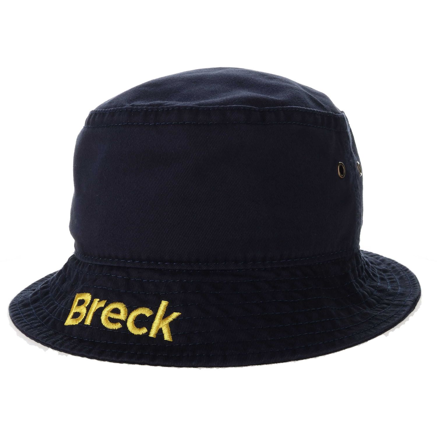 Bucket Hat - Navy with Gold Embroidered Breck