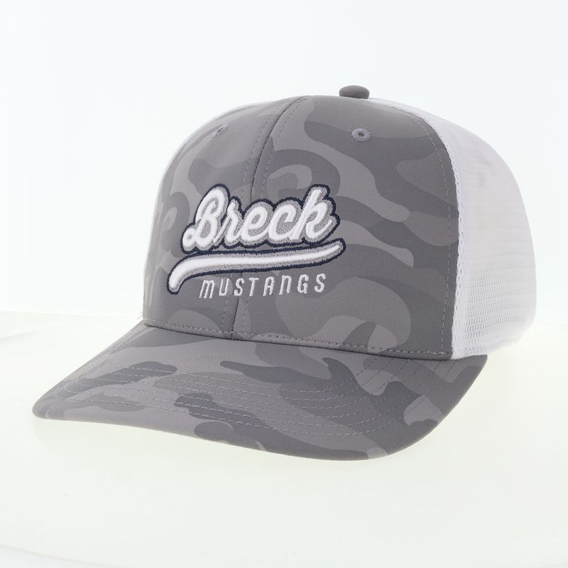 Cap - Legacy Storm Camo Back Nine Adjustable with Breck Mustangs