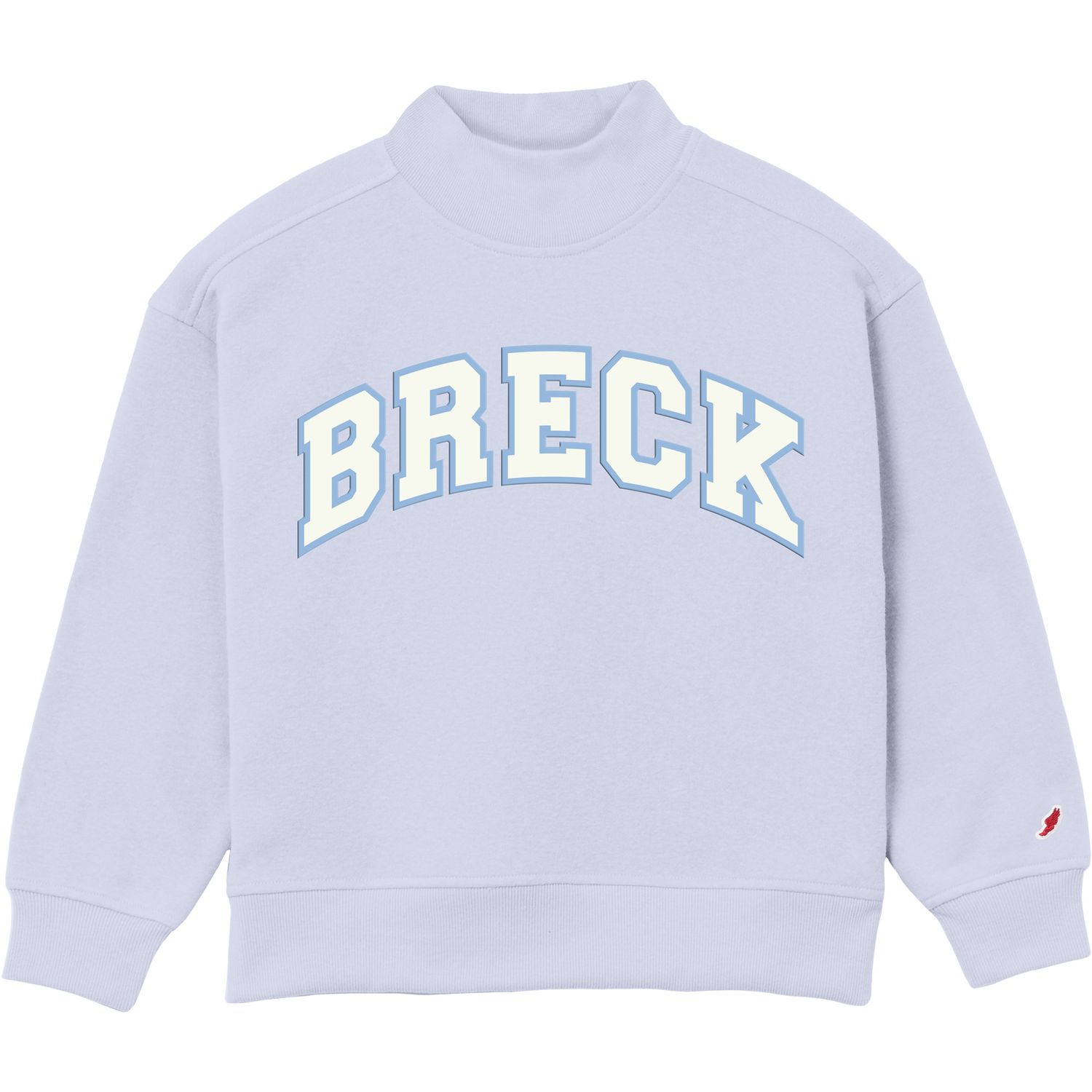 Youth League Mock Neck, Color: Cashmere Blue, Size: Youth Small