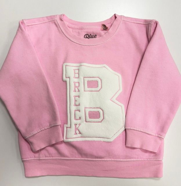 Blue84 Toddler "B" Sweatshirt, Color: Blush, Size: 3T