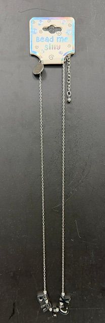 Bead Me Silly Breck Necklace, Color: Silver