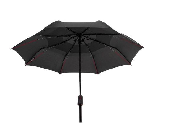 Vortex Vented Compact Umbrella, Color: Black