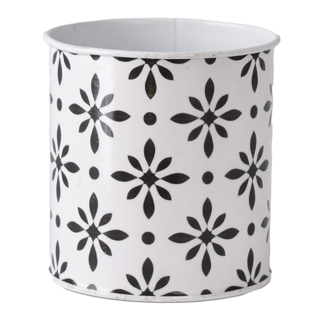 B &amp; W Pattern Planter, Size: SM