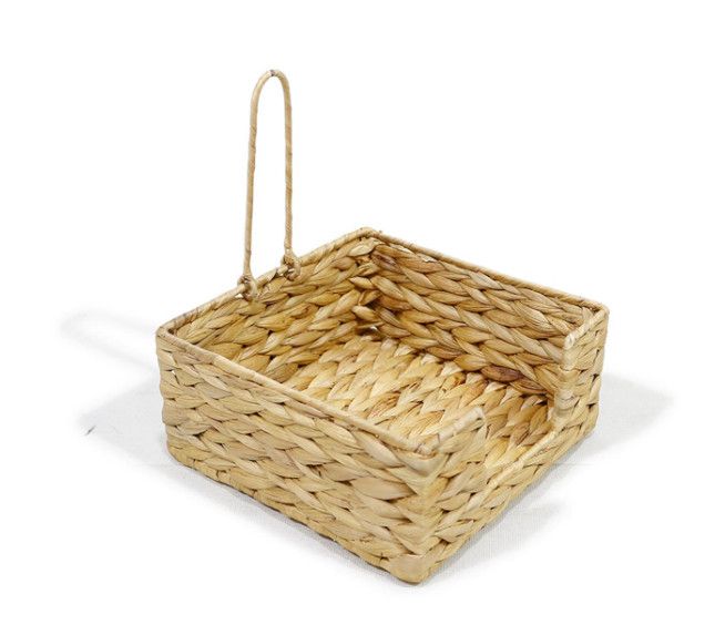 Hyacinth Weave Water Napkin Holder, Size: SM 6 x 6 x 2.5