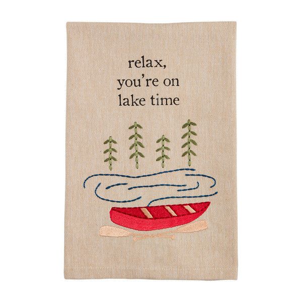 Embroidery Towel, Style: Relax Lake
