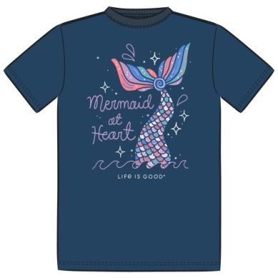 Kids Mermaid at Heart SS by Life is Good