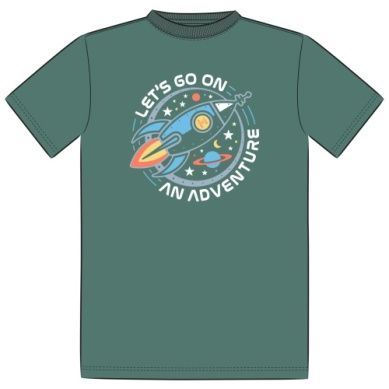 Kids Let&#39;s Go On An Adventure Tee, Color: Green, Size: XS