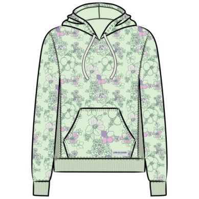 Floral Garden Pattern Hoodie by Life is Good, Size: XS