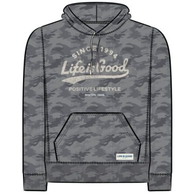 Positive Ballyard Script Simply True Fleece Hoody by Life is Good