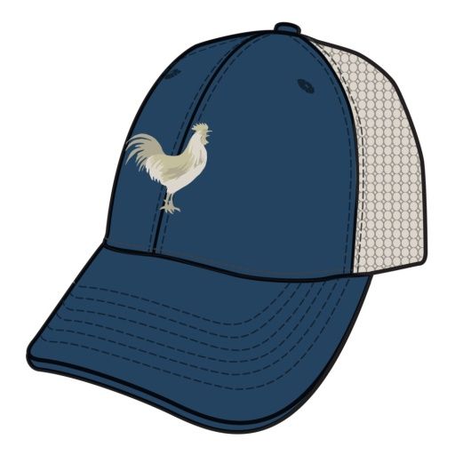 Adult Unisex Clean Chicken Trucker, Color: Darkest Blue, Size: OS