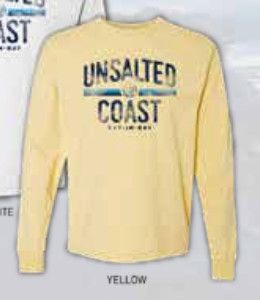 Set the Bar LS T-Shirt by Unsalted Coast, Color: Yellow, Size: SM