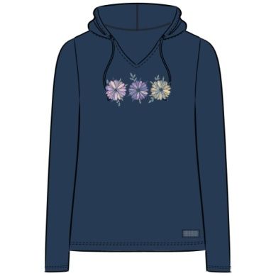 Colorful Daisies Long Sleeve Crusher-Lite Hooded Tee