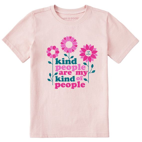 Kind People Kids Pink Crusher Tee by Life is Good, Size: XS
