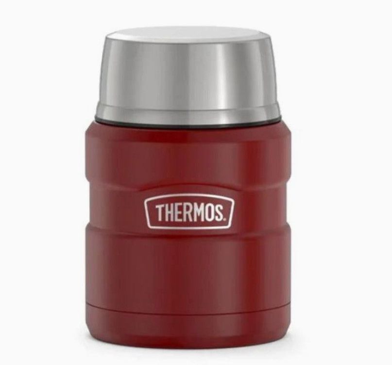 Thermos Stainless King Food Jar with Spoon, 16 oz, Color: Maroon