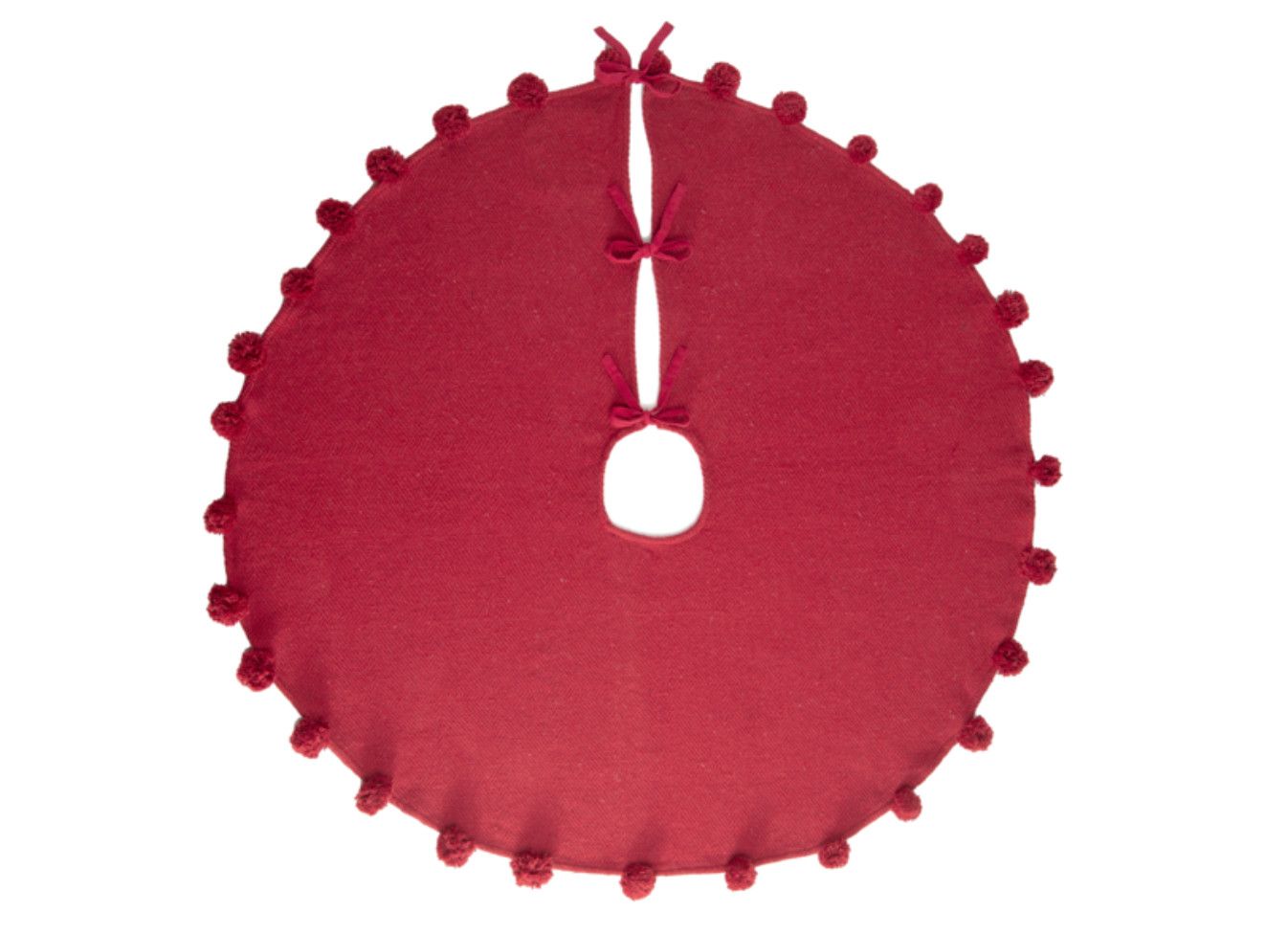 Clearance Tree Skirt with Pom Poms