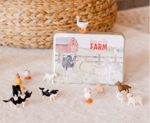 Large Farm Magnetic Animal Tin