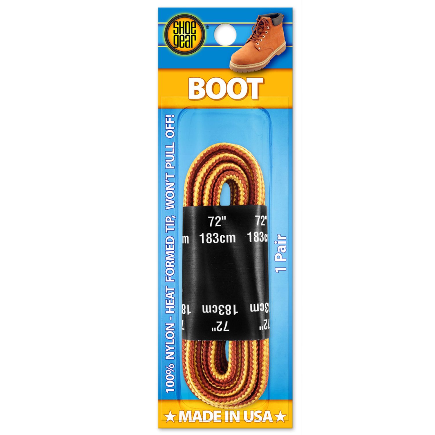 Boot Laces Tan/Gold 72” Round