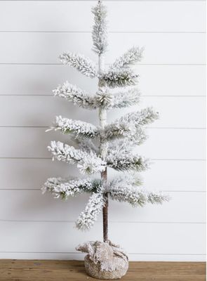 Frosted Tree - Table Top w/Burlap Base