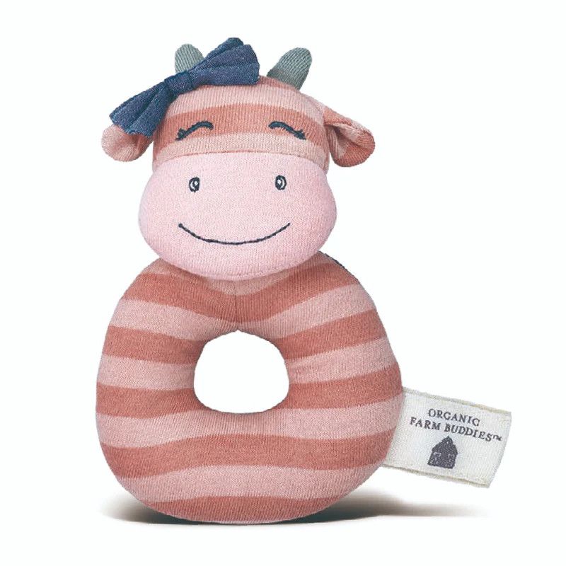 Miss Moo Teething Rattle