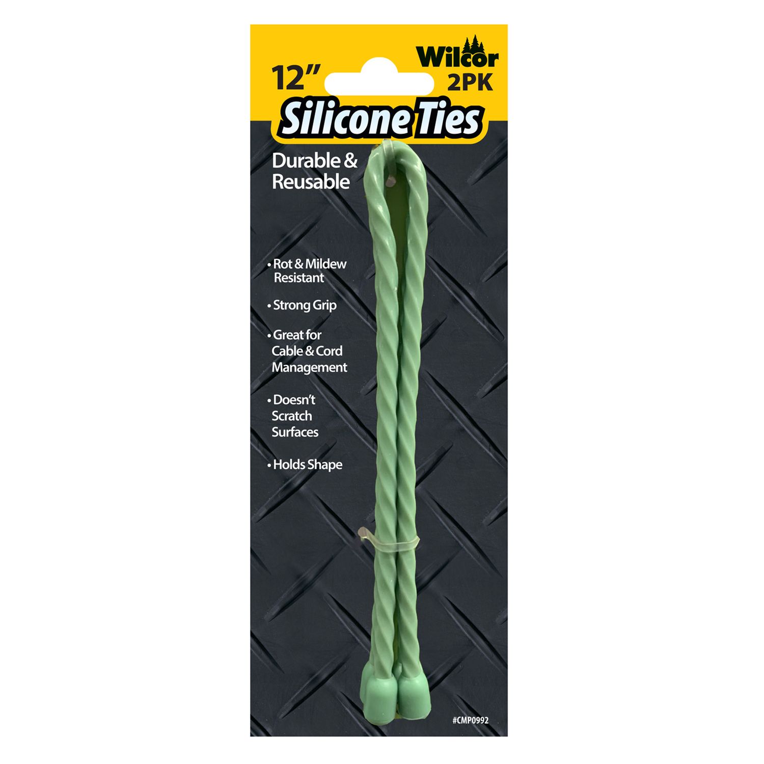 Silicone Ties 12” 2 pk - Assorted Colors