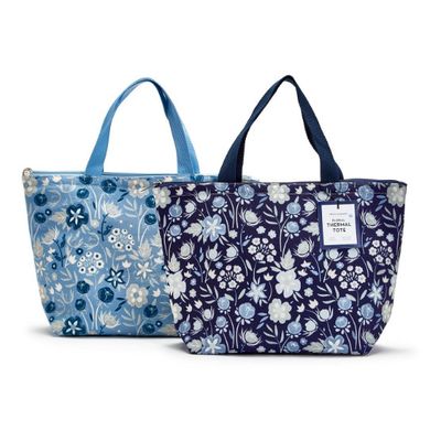 Blue Floral Lunch Tote -  Assorted