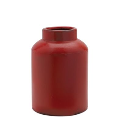 Red Metal Vase SM 8”