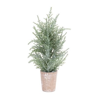 Potted Icy Pine Tree 15”
