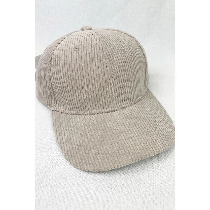 Oatmeal Corduroy Baseball Hat