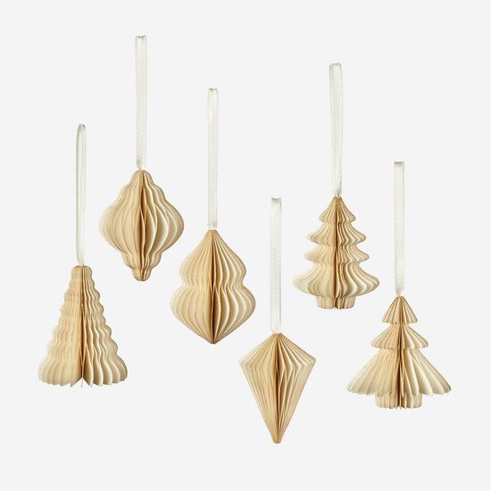 Accordion Paper Ornaments - Box Set of 6