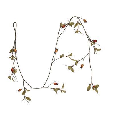 Rose Hip Garland in Green &amp; Orange