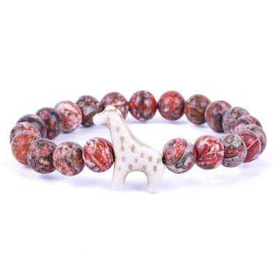 The Trek Bracelet - Giraffe, Color: Sahara Stone