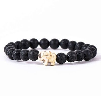 The Expedition Bracelet - Elephant, Color: Lava Stone