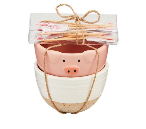 Tidbit Bowl &amp; Toothpick Set, Style: Pig