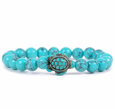 The Journey Bracelet - Sea Turtle, Color: Crystal Blue