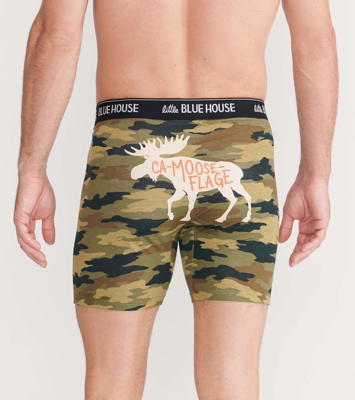 Men’s Boxer Brief, Color: Camooseflage, Size: SM