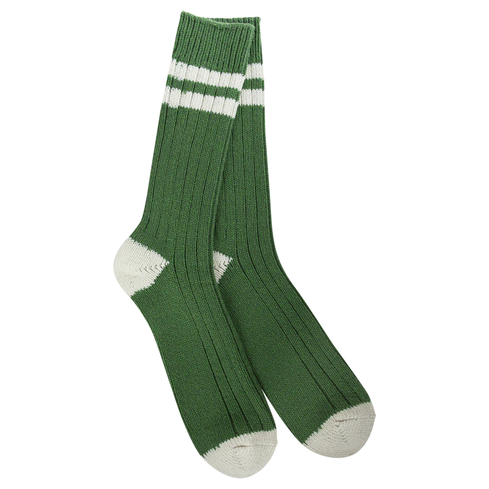1902 Cotton Ragg Rugby Crew Socks, Color: Clover
