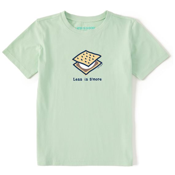 Kids Less is Smore Tee, Color: Sage, Size: XS