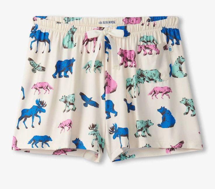 Outdoor Theme PJ Shorts in Bag, Color: Woodland Animals, Size: XS