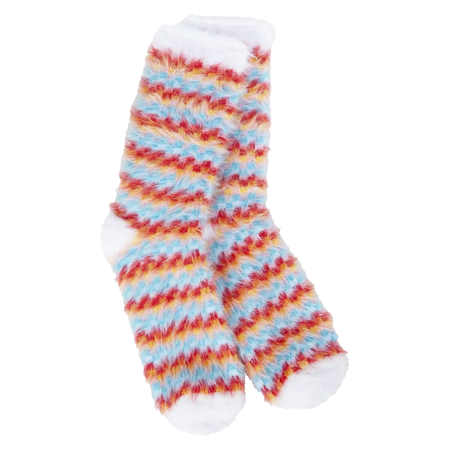 Feather Mini Crew Socks, Color: Whimsical Check
