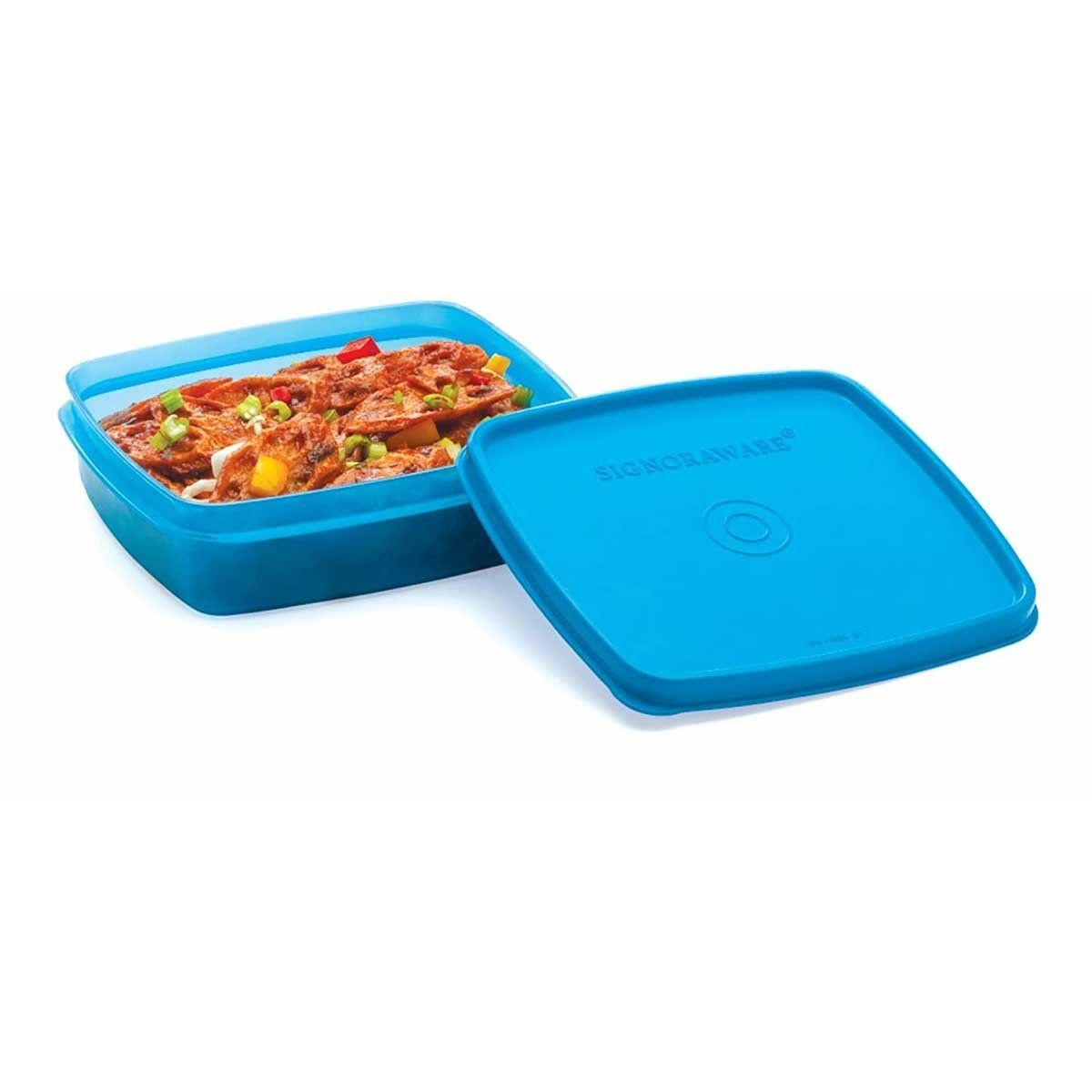 Smart and Slim Lunch Container 5.5&quot; x 5&quot;, Color: Blue
