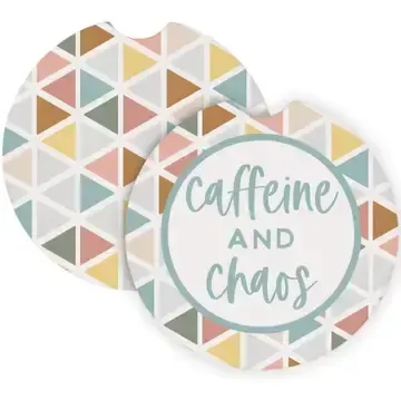 Car Coasters Set of 2, Style: Caffeine and Chaos