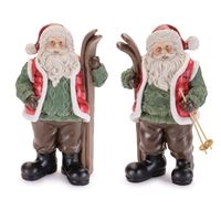 Santa w/Skis 9.75” Assorted